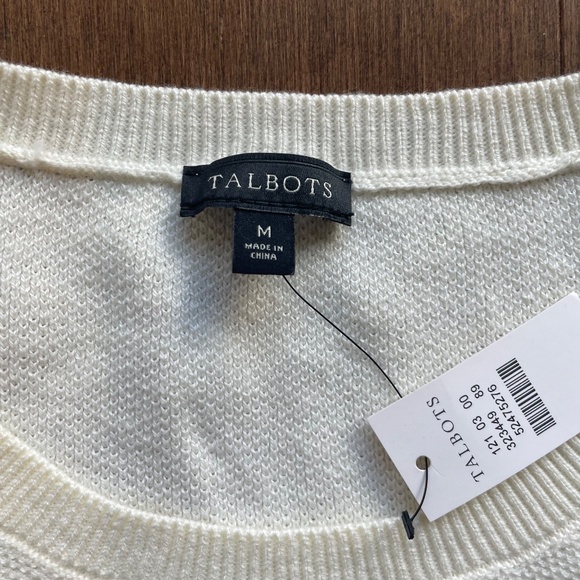 NWT. Talbots Tuck in Sweater Rose Blue Green. Stripe - Picture 2 of 11